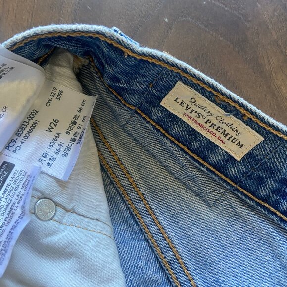Levi's 501 Cutoff Jean Shorts - Size 26 - Picture 4 of 4